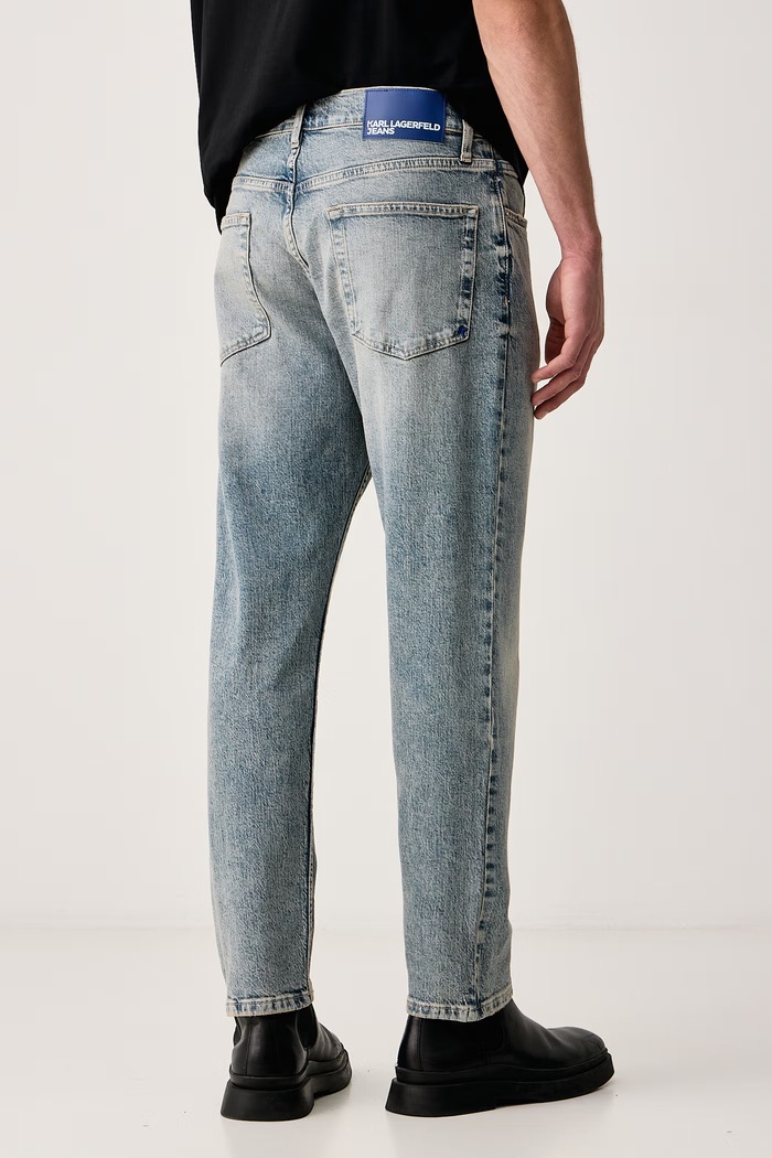 Oblačila Karl Lagerfeld Jeans Tapered kavbojke moške B4M10029 modra