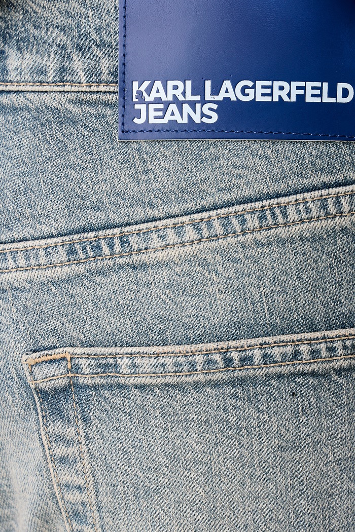 Tapered kavbojke moške Karl Lagerfeld Jeans B4M10029 modra