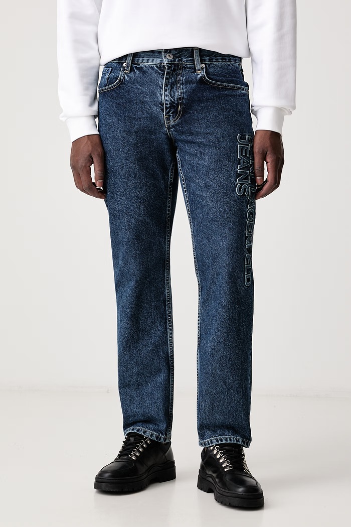 Karl Lagerfeld Jeans Jeansy straight męskie niebieski B4M10028