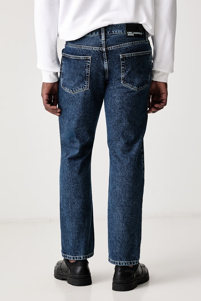 Odzież Karl Lagerfeld Jeans Jeansy straight męskie B4M10028 niebieski