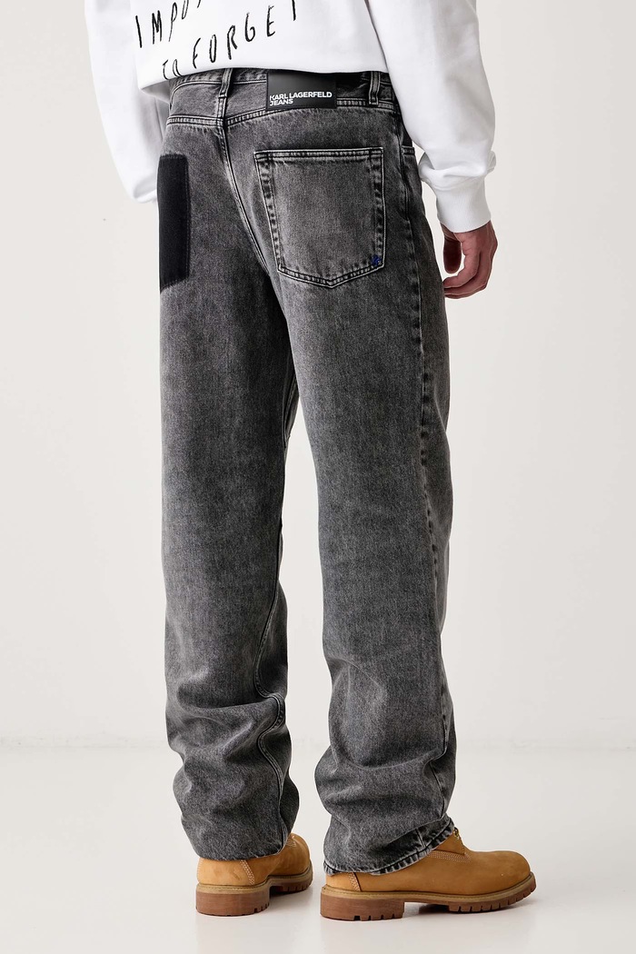 Odzież Karl Lagerfeld Jeans Jeansy relaxed fit męskie B4M10008 szary
