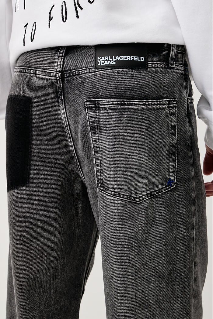 Jeansy relaxed fit męskie Karl Lagerfeld Jeans B4M10008 szary