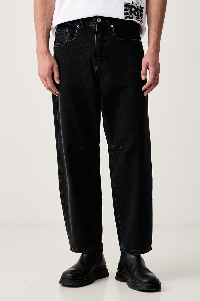 Karl Lagerfeld Jeans Barrel traperice za muškarce crna B4M10005