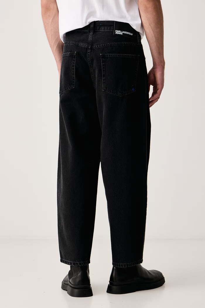 Odjeća Karl Lagerfeld Jeans Barrel traperice za muškarce B4M10005 crna