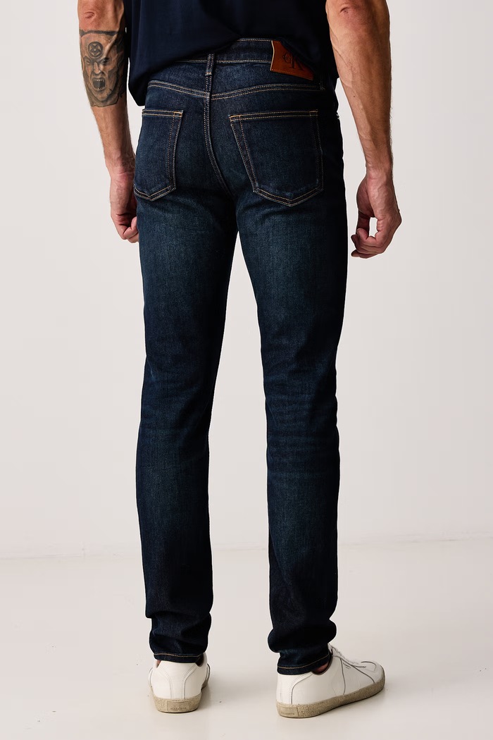 Odzież Calvin Klein Jeans Jeansy slim taper męskie LV04RD700G granatowy