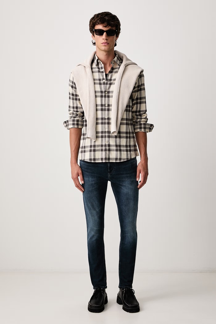 Tommy Jeans Jeansy slim taper męskie DM0DM21901 granatowy AW26