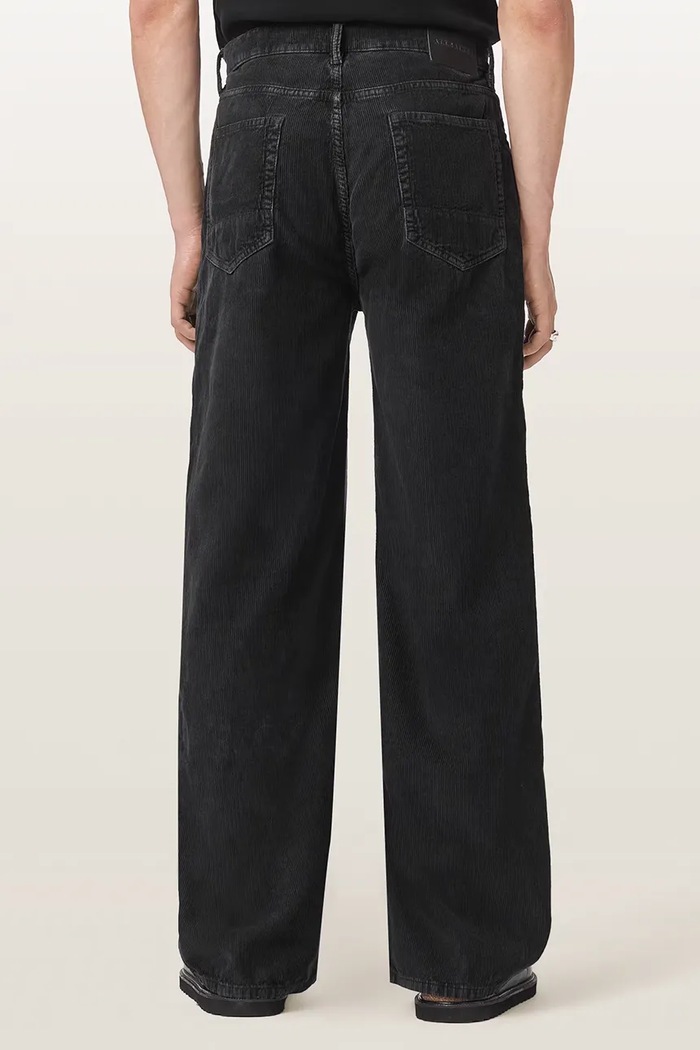 AllSaints Jeansy wide leg męskie LENNY CORD M041EF granatowy AW26