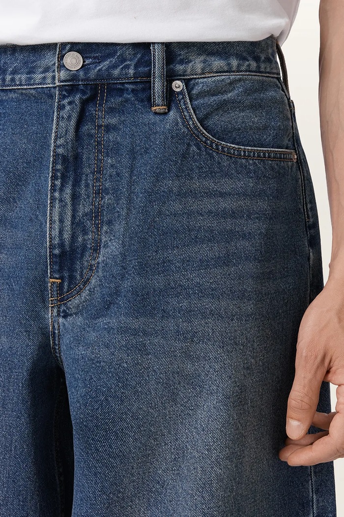 Jeansy barrel męskie SLOUCH AllSaints M030EF niebieski
