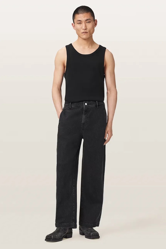 Jeansy barrel męskie RAAFI AllSaints M025EF czarny