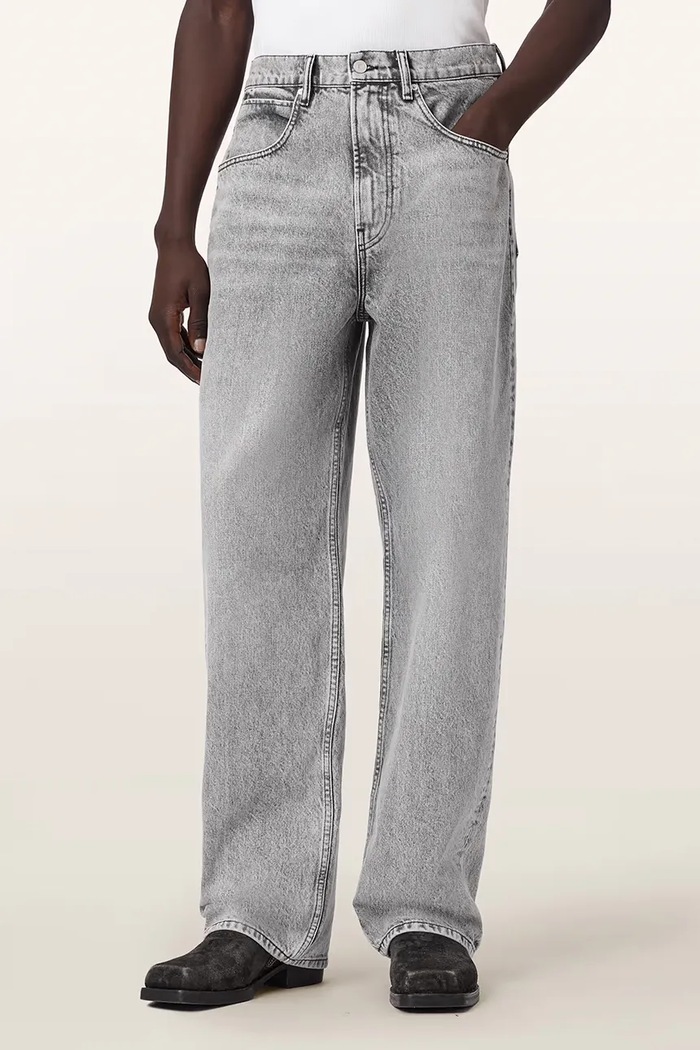 AllSaints jeansy relaxed fit męskie RIVET szary M038EF