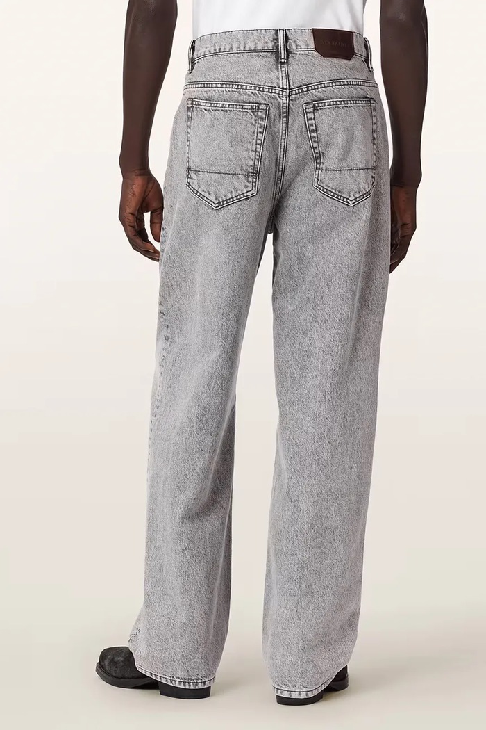 AllSaints jeansy relaxed fit męskie RIVET M038EF szary AW26