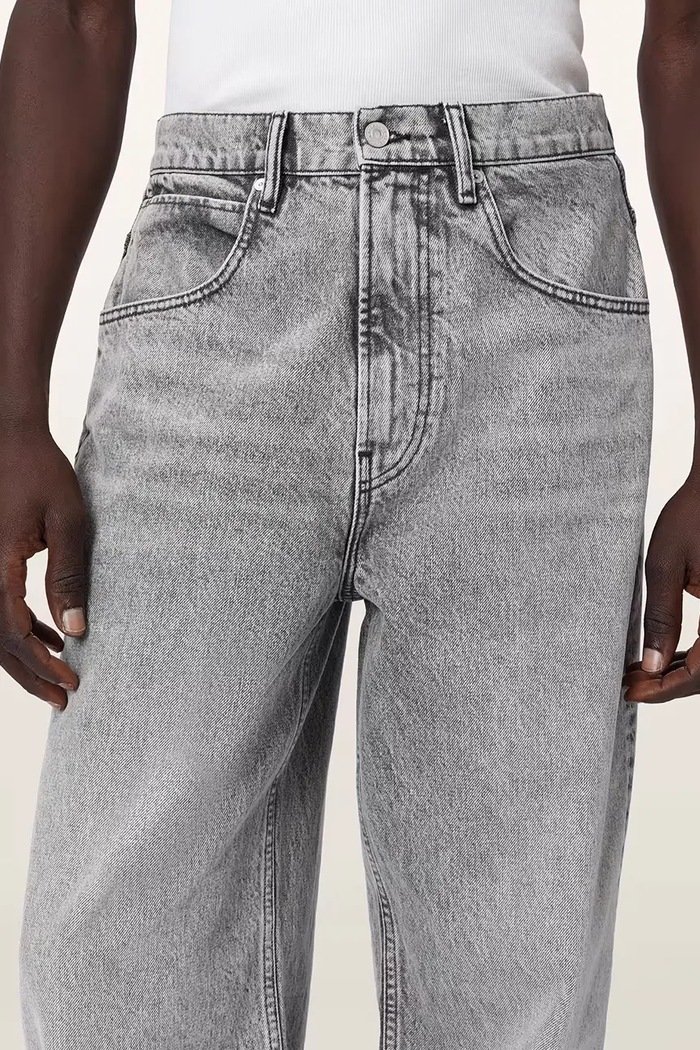 AllSaints jeansy relaxed fit męskie RIVET M038EF szary