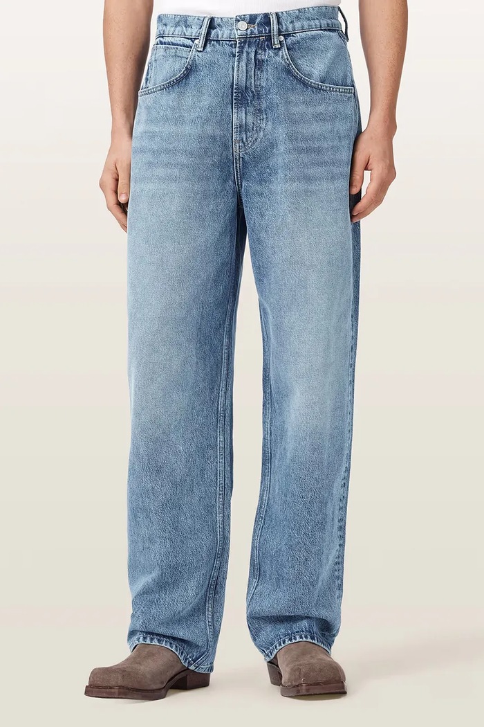 AllSaints jeansy relaxed fit męskie RIVET niebieski M037EF