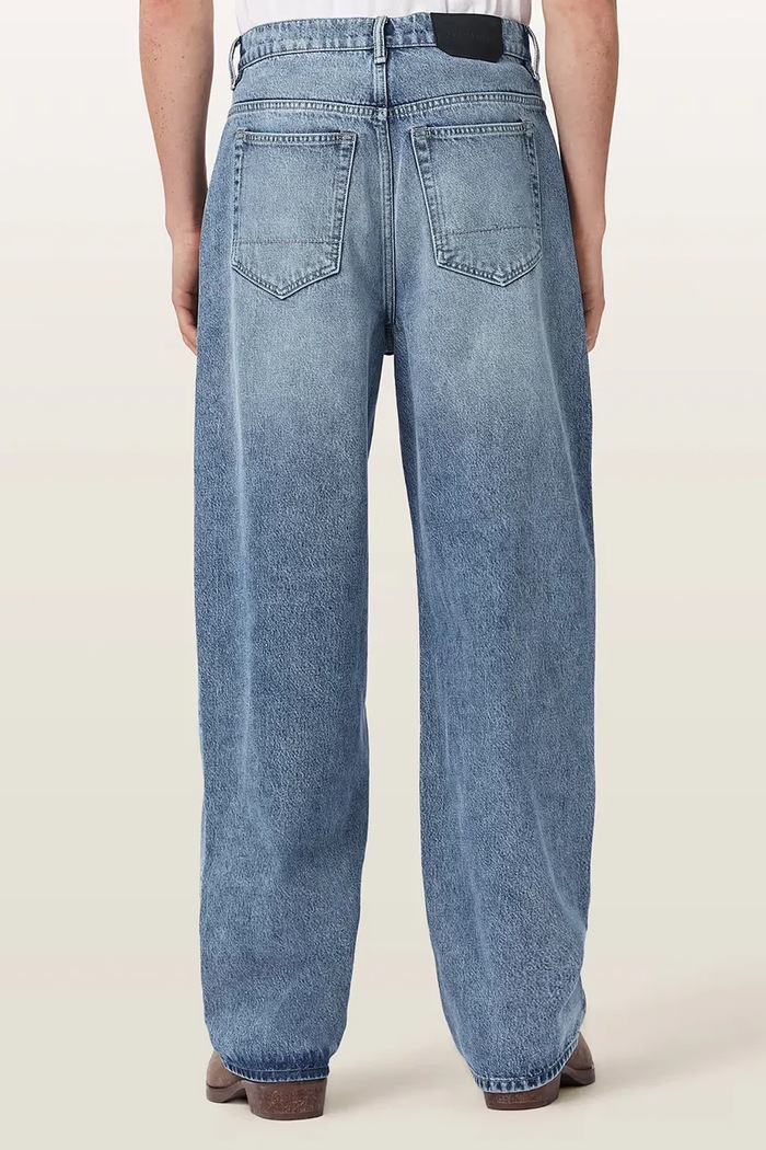 AllSaints jeansy relaxed fit męskie RIVET M037EF niebieski AW26