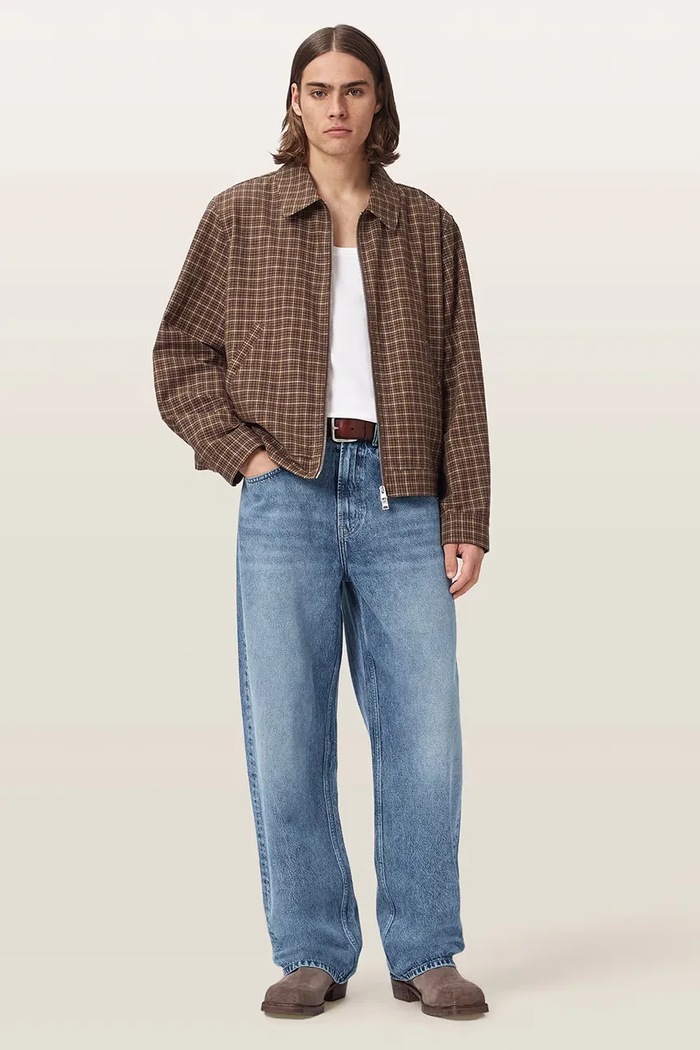 Odzież AllSaints jeansy relaxed fit męskie RIVET M037EF niebieski