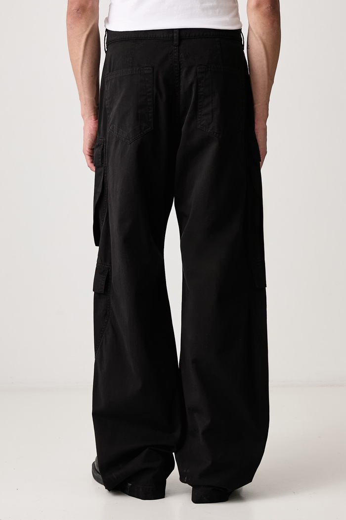 Odjeća Rick Owens DRKSHDW Double Cargo hlače cargo od pamuka za muškarce DU02F6361.TW crna