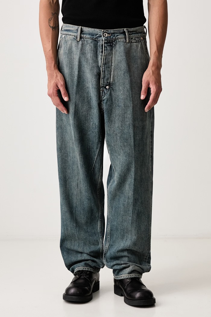 Rick Owens DRKSHDW Joris rifle straight pánske modrá DU02F6356.DMI