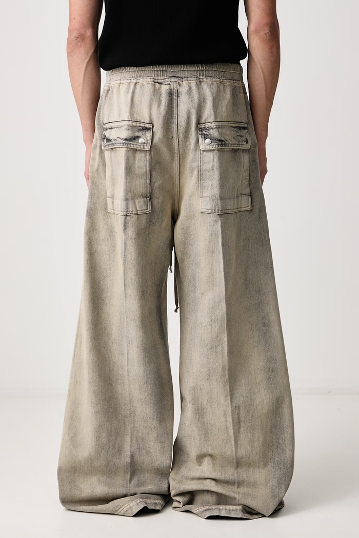 Oblečenie Rick Owens DRKSHDW Geth Belas rifle relaxed fit pánske DU02F6378.DMK béžová