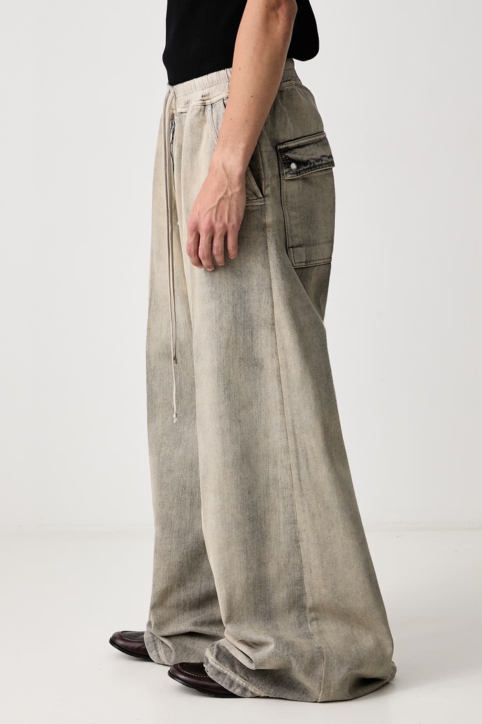 Geth Belas rifle relaxed fit pánske Rick Owens DRKSHDW DU02F6378.DMK béžová