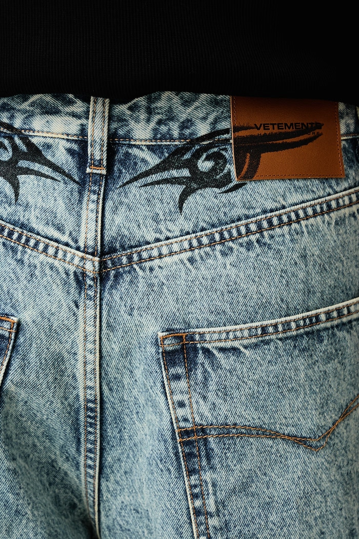 Graffiti Tribal джинси relaxed fit чоловічі Vetements блакитний MH27DJ089LB