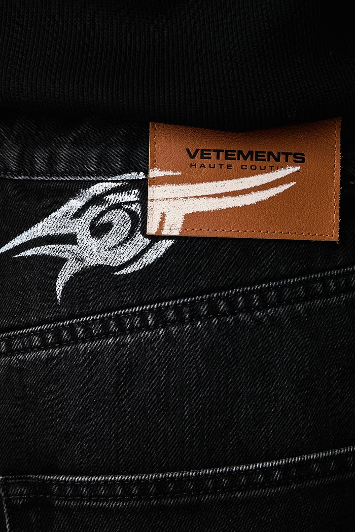 Graffiti Tribal джинси relaxed fit чоловічі Vetements чорний MH27DJ090B