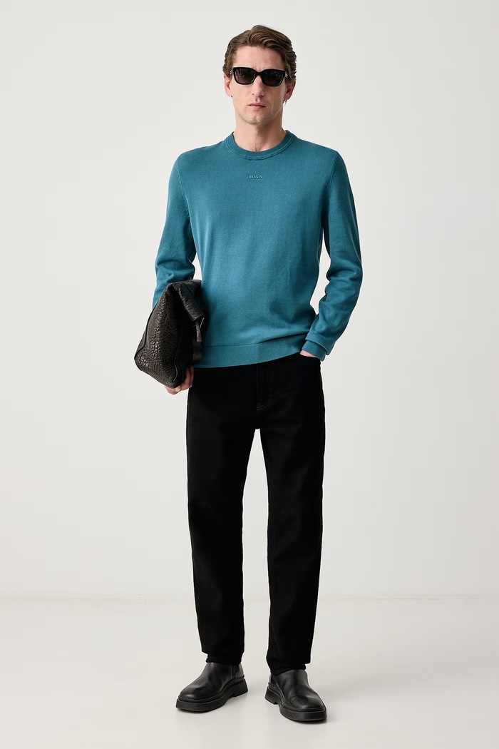 HUGO Τζιν relaxed fit ανδρικά HUGO 50568114 μαύρο AW26