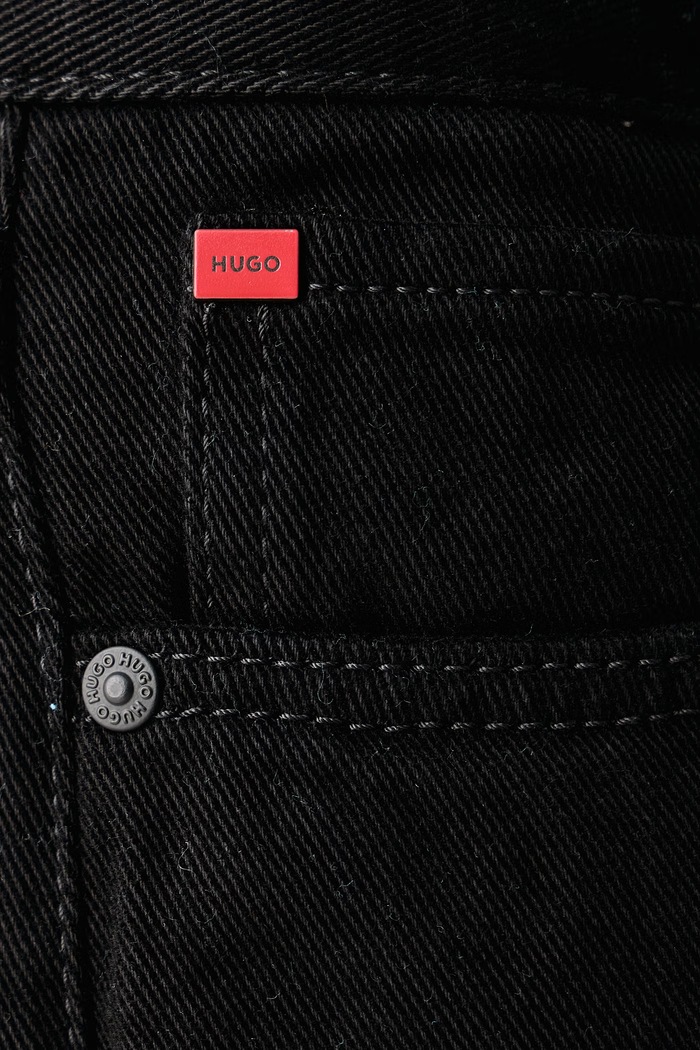 Τζιν relaxed fit ανδρικά HUGO HUGO 50568114 μαύρο