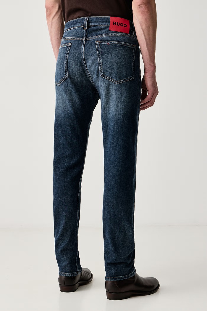 Ρούχα HUGO Τζιν slim fit ανδρικά HUGO 50568104 σκούρο μπλε