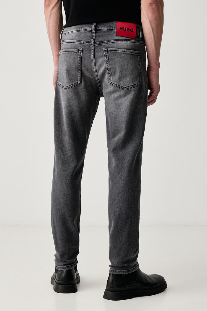 Ρούχα HUGO Τζιν tapered ανδρικά HUGO 50568079 γκρί
