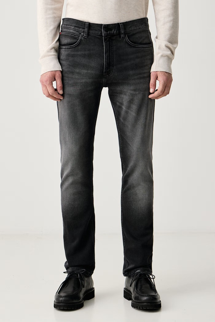HUGO Τζιν slim fit ανδρικά HUGO μαύρο 50566013