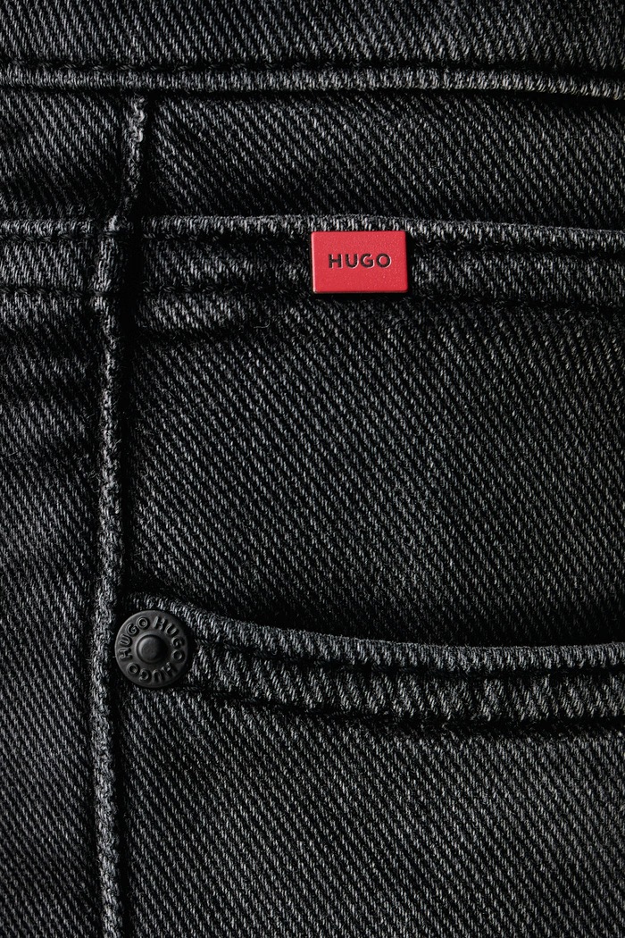 Τζιν slim fit ανδρικά HUGO HUGO 50566013 μαύρο