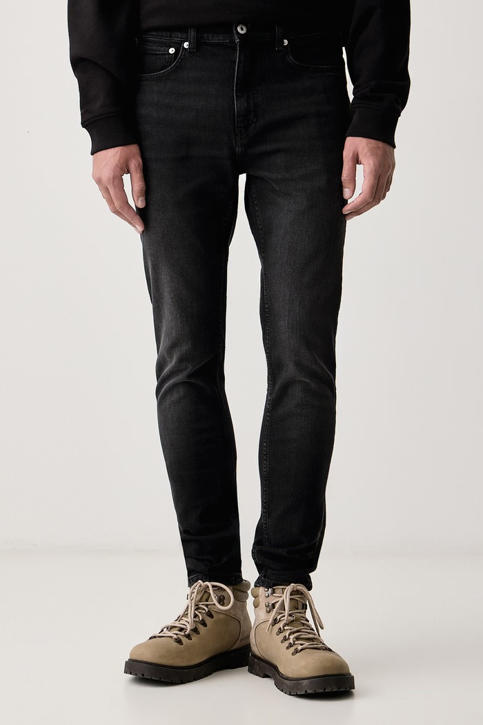 HUGO Blue Jeansy slim fit męskie Zane czarny 50572478