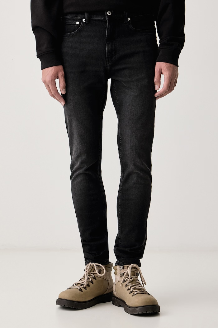 HUGO Blue Jeansy slim fit męskie Zane czarny 50572478