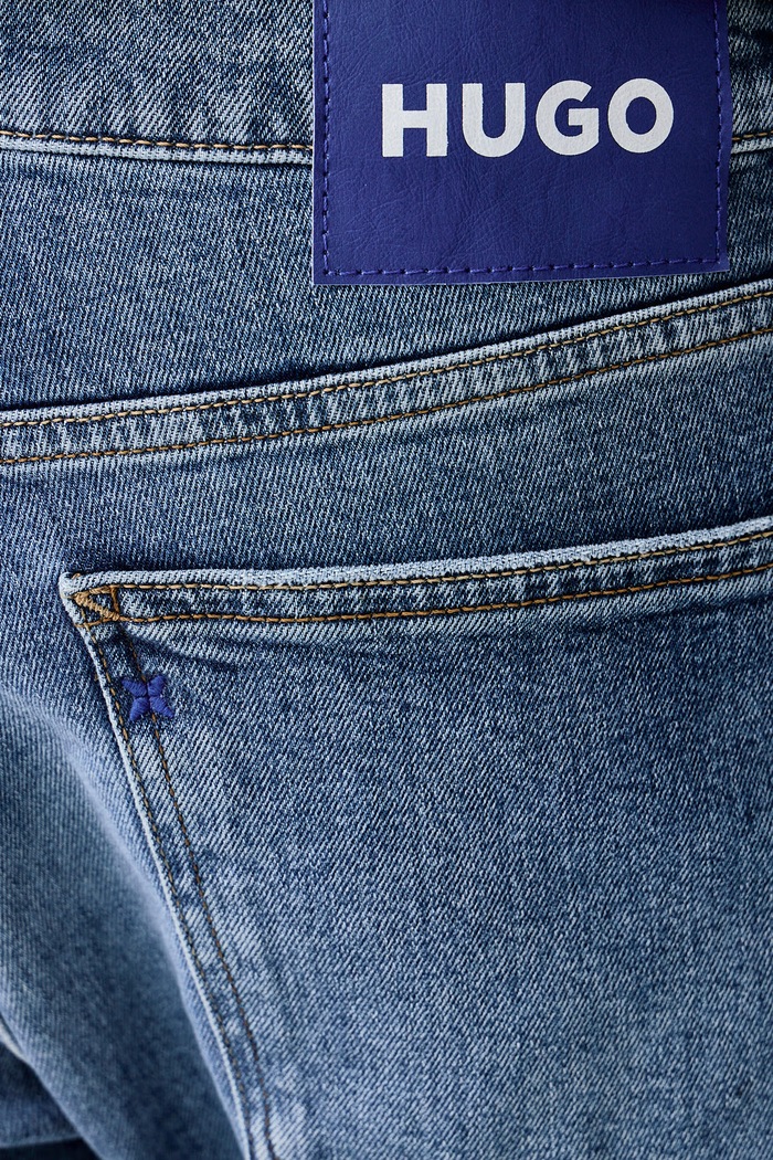 Extra slim kavbojke moške Zane HUGO Blue 50570884 modra