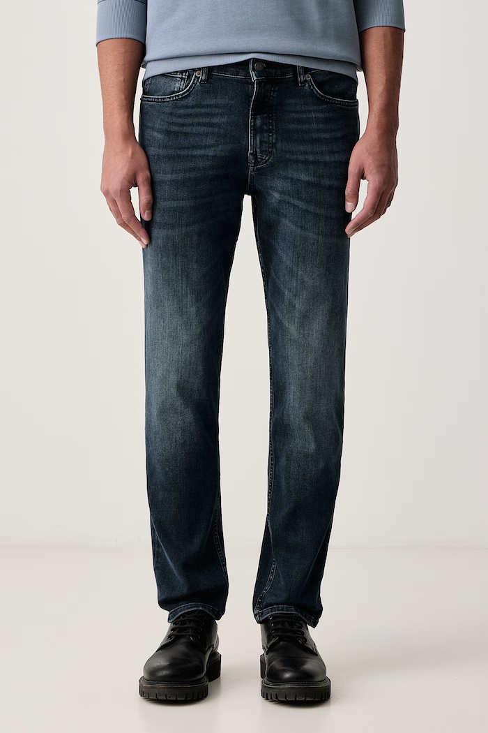 BOSS Orange Jeansy regular męskie RE.MAINE BO granatowy 50570876
