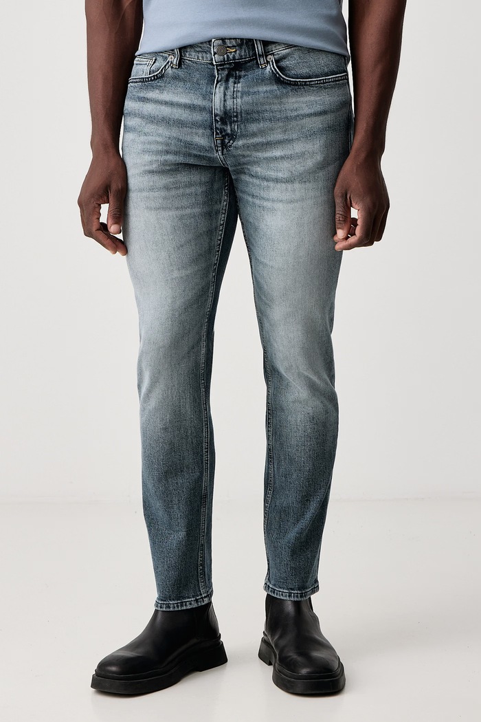 BOSS Orange Jeansy slim fit męskie DELAWARE BO niebieski 50570865