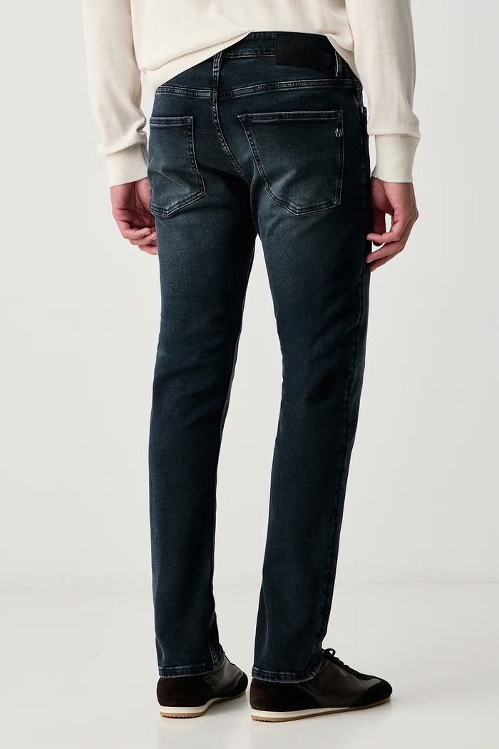 Odzież BOSS Jeansy slim fit męskie P-Delaware 50568841 granatowy