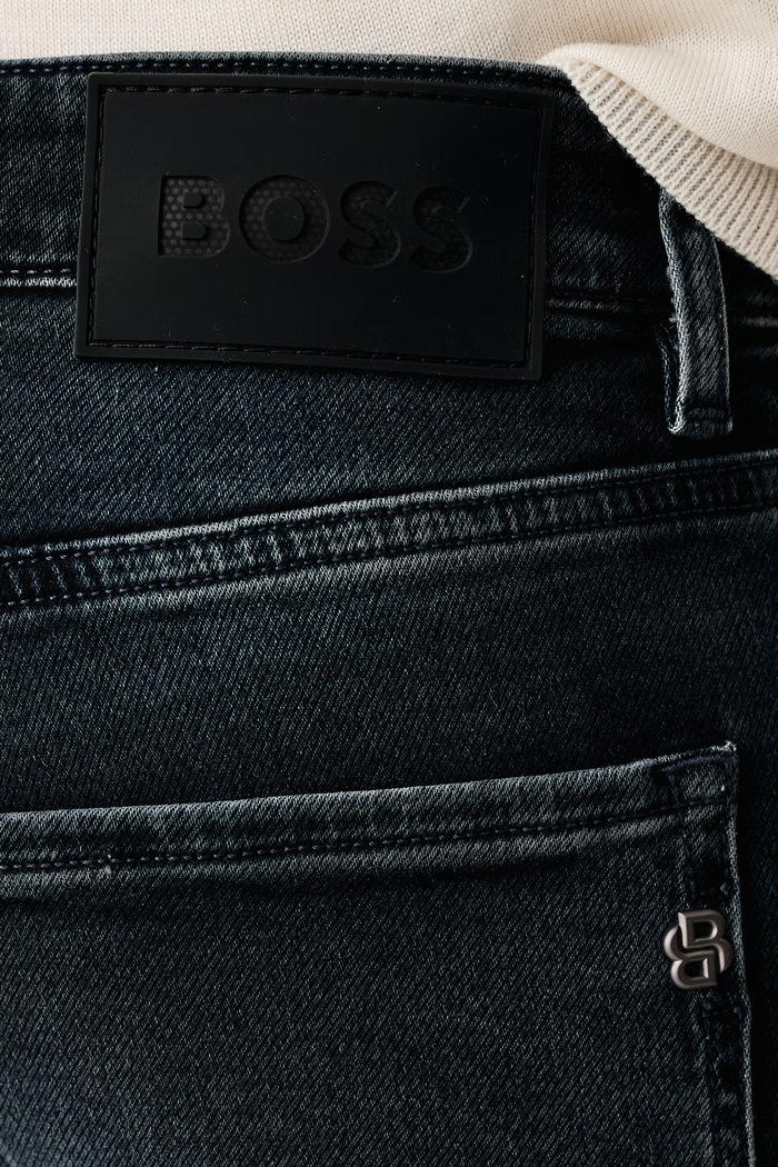 Jeansy slim fit męskie P-Delaware BOSS 50568841 granatowy