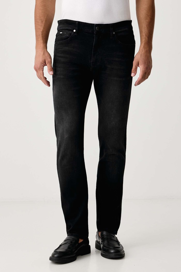 BOSS Jeansy slim fit męskie H-Delaware czarny 50568813