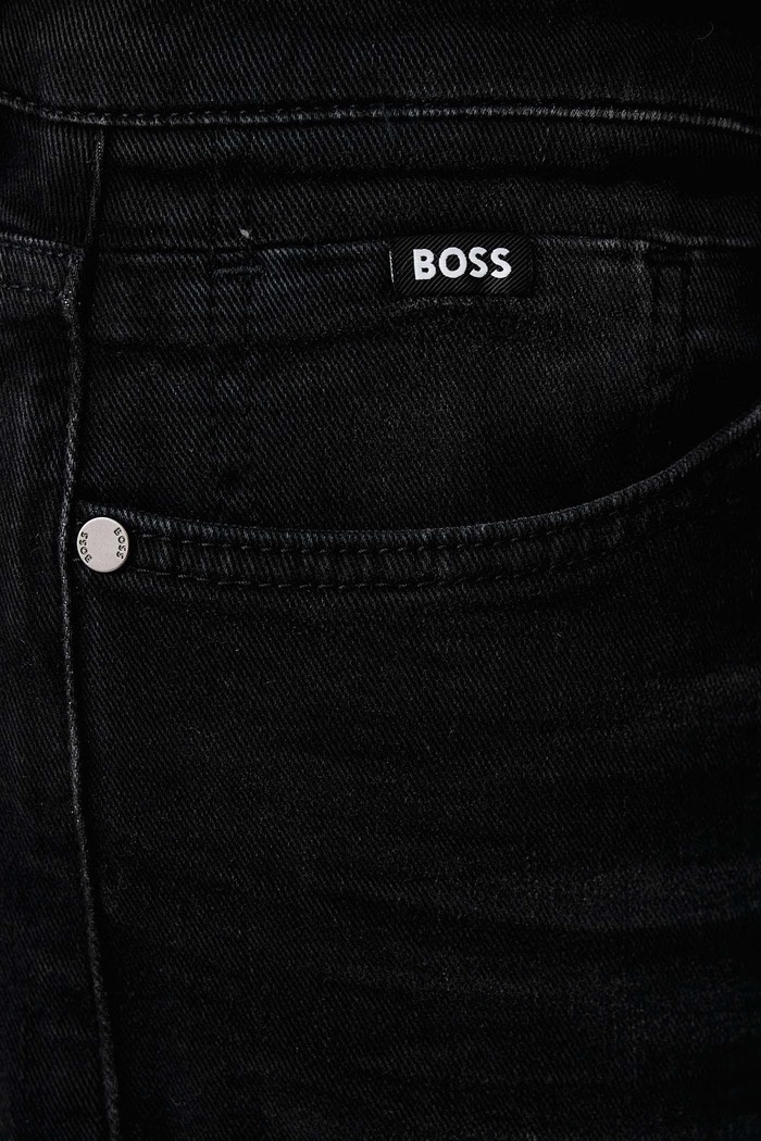 Jeansy slim fit męskie H-Delaware BOSS 50568813 czarny