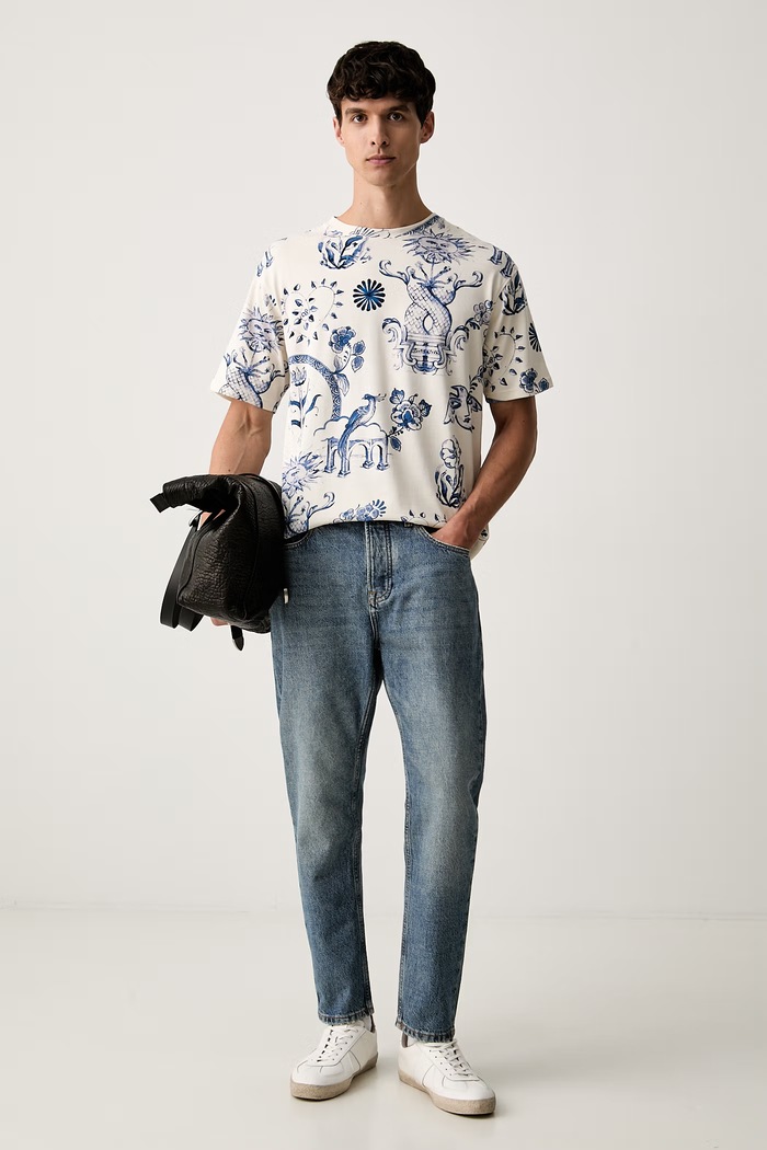 Scotch & Soda jeansy relaxed fit męskie 183837 niebieski AW26