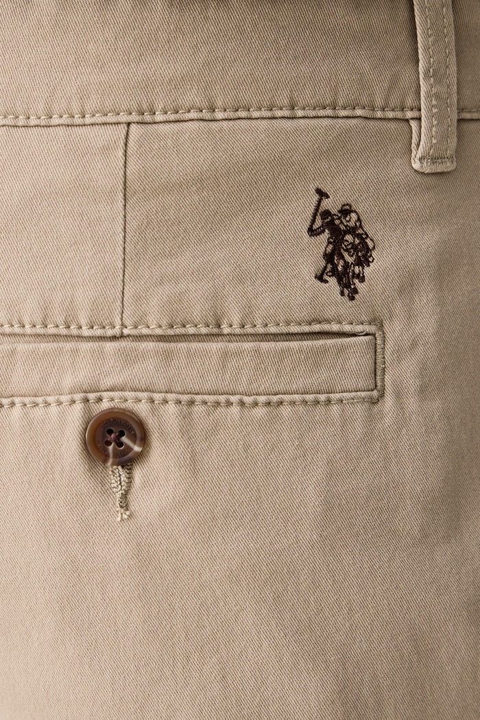 Spodnie męskie bawełniane z elastanem RELAXED FIT CHINO U.S. Polo Assn. MUP5479 beżowy
