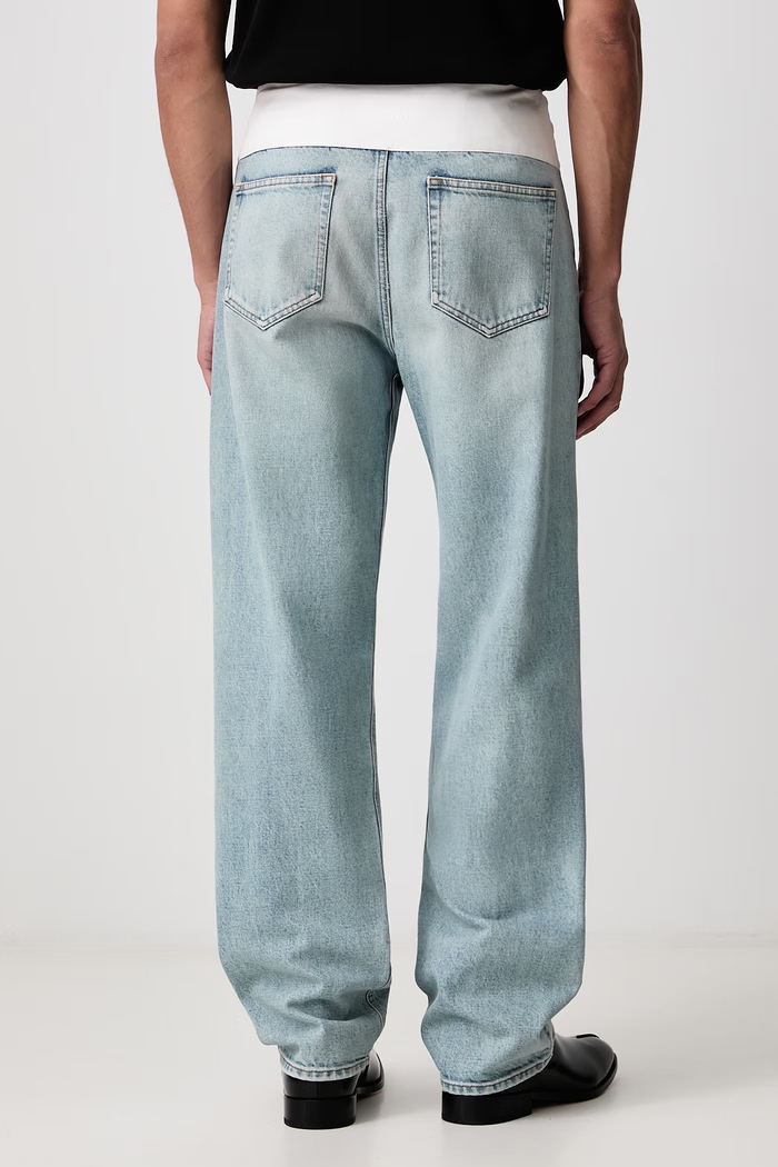 Odzież MM6 Maison Margiela Jeansy relaxed fit męskie SH0LA0041.M30058 niebieski