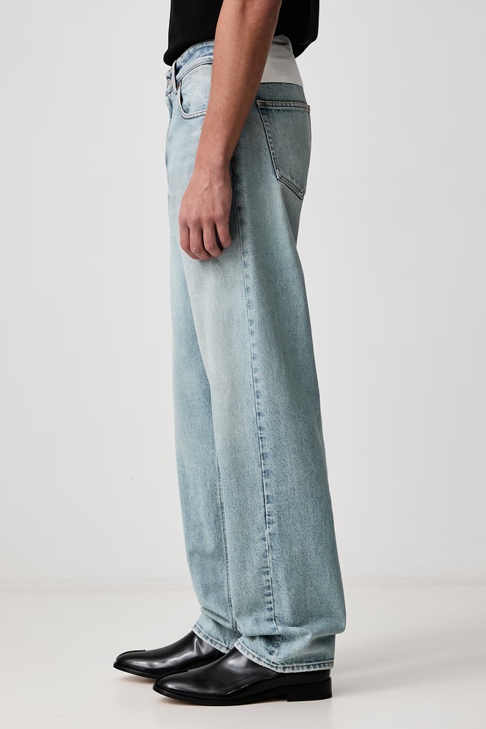 Jeansy relaxed fit męskie MM6 Maison Margiela SH0LA0041.M30058 niebieski