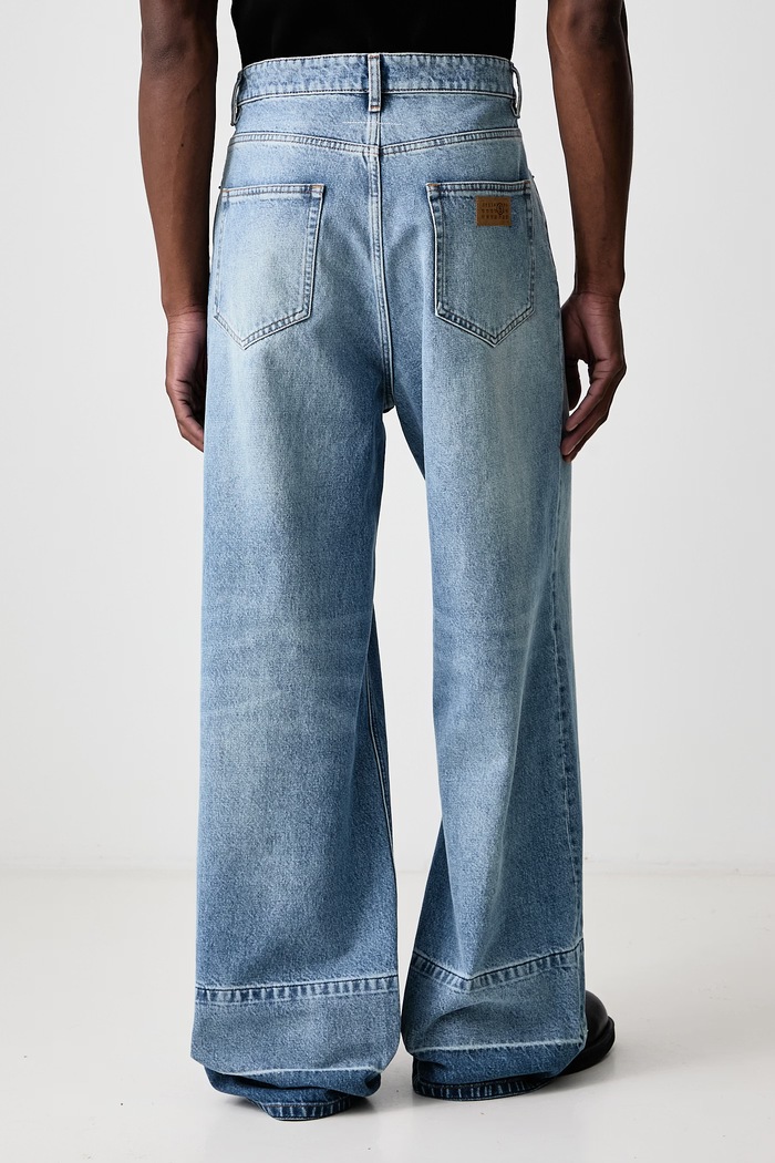 Odzież MM6 Maison Margiela Jeansy relaxed fit męskie SH0LA0038.M30058 niebieski