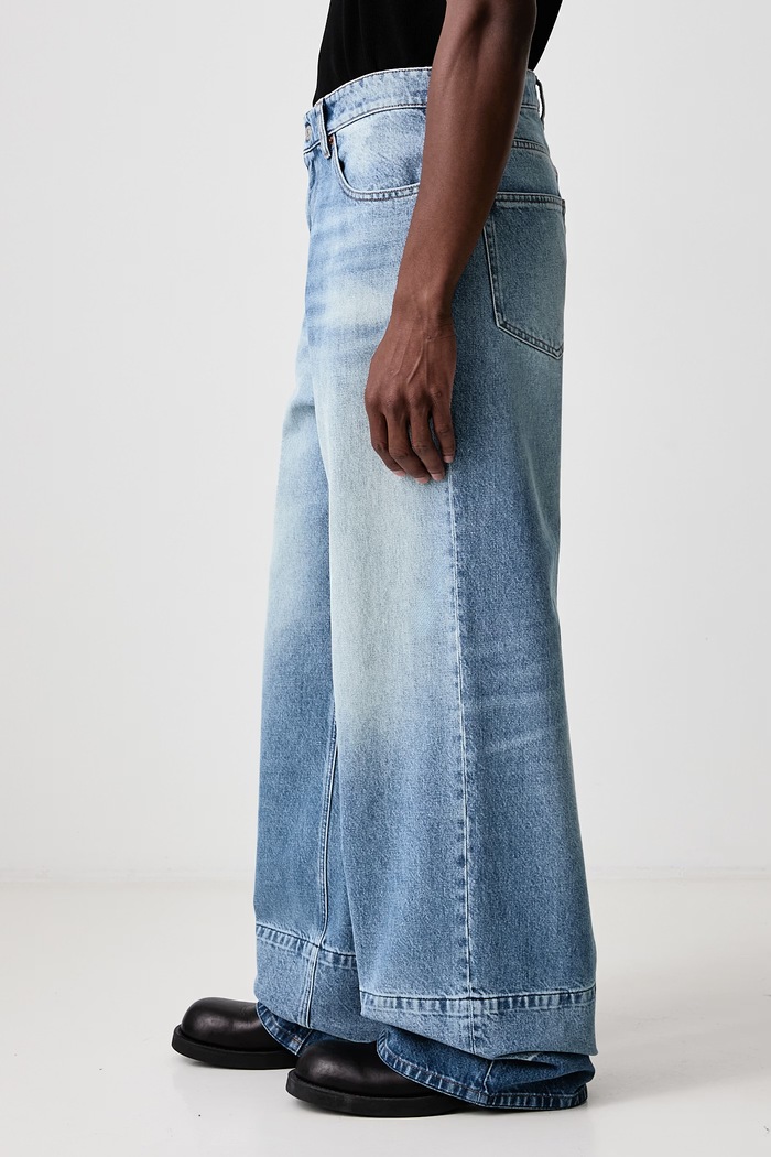 Jeansy relaxed fit męskie MM6 Maison Margiela SH0LA0038.M30058 niebieski