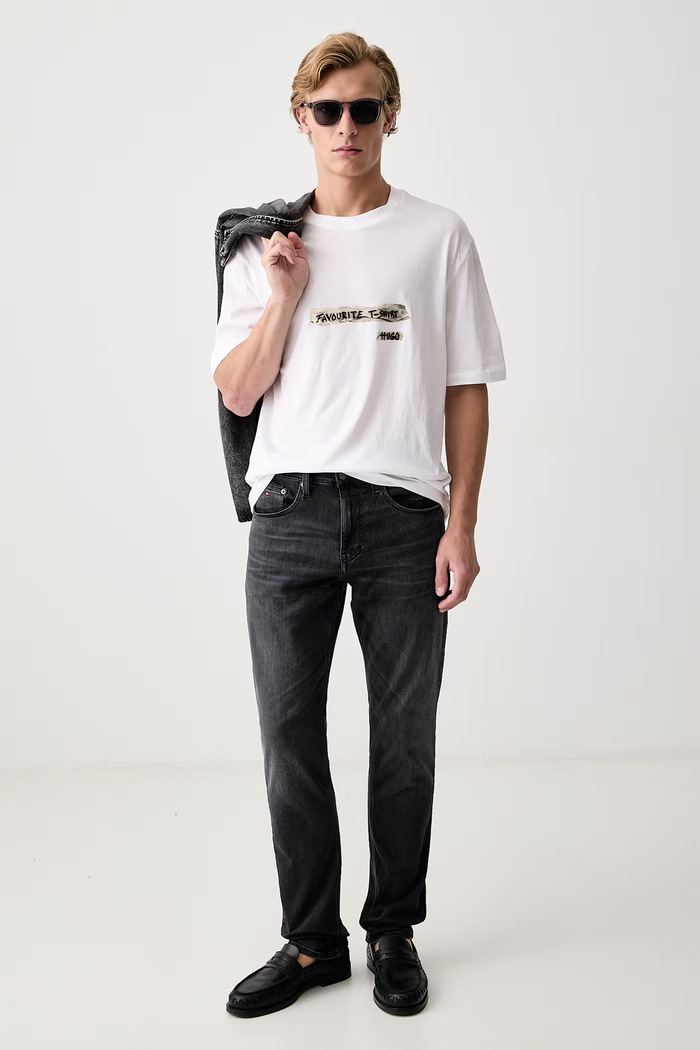 Tommy Jeans Slim fit traperice za muškarce DM0DM23449 crna AW26