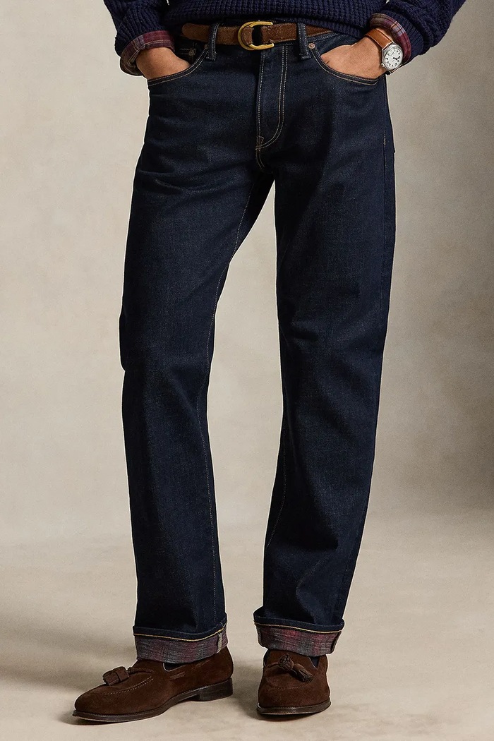 Polo Ralph Lauren Jeansy straight męskie granatowy 710B26113
