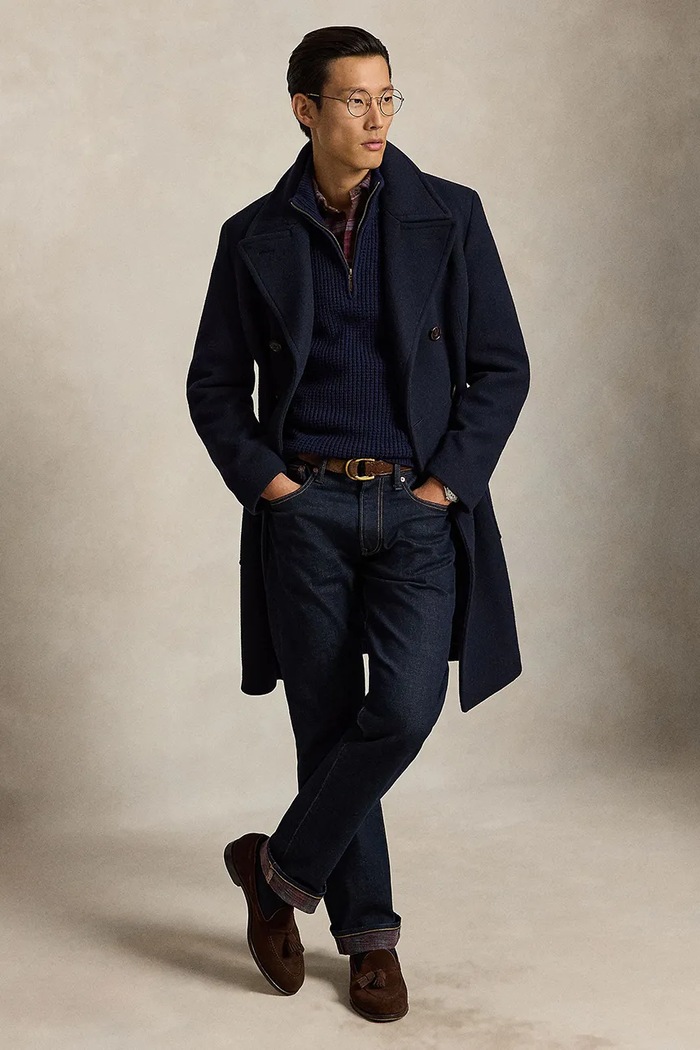 Odzież Polo Ralph Lauren Jeansy straight męskie 710B26113 granatowy