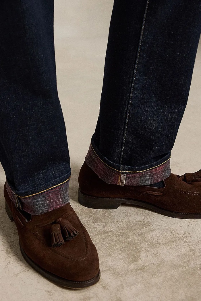 Jeansy straight męskie Polo Ralph Lauren granatowy 710B26113